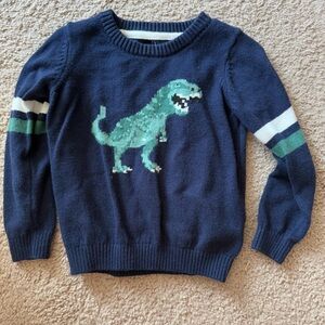 Janie and Jack Toddler The Dinosaur Striped Sweater